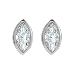 Load image into Gallery viewer, Marquise Diamond Bezel Studs