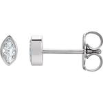 Load image into Gallery viewer, Marquise Diamond Bezel Studs