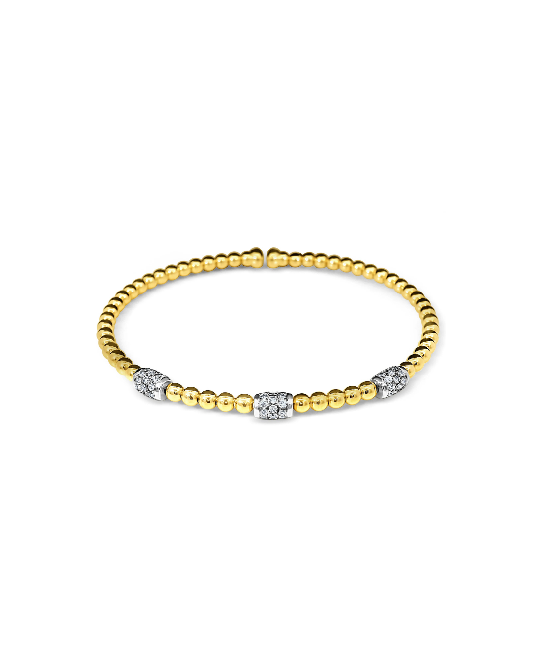 18kt Yellow Gold & Diamond Flex Bangle