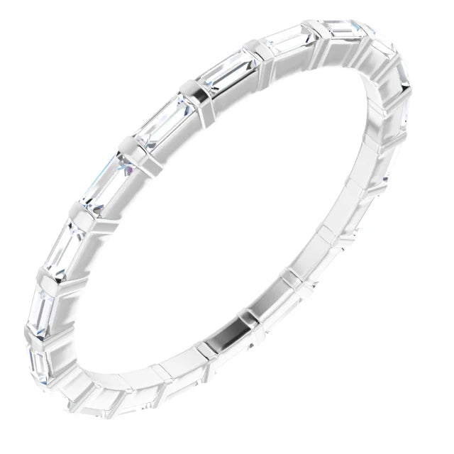 Natural 3/8ctw Baguette Diamond Eternity Band