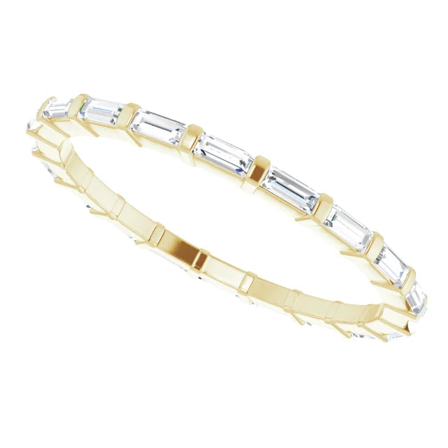 Natural 3/8ctw Baguette Diamond Eternity Band