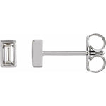 Load image into Gallery viewer, Natural Baguette Diamond Bezel Studs

