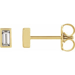 Load image into Gallery viewer, Natural Baguette Diamond Bezel Studs
