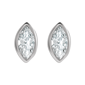 Natural Marquise Bezel Studs