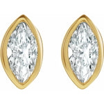 Load image into Gallery viewer, Marquise Diamond Bezel Studs
