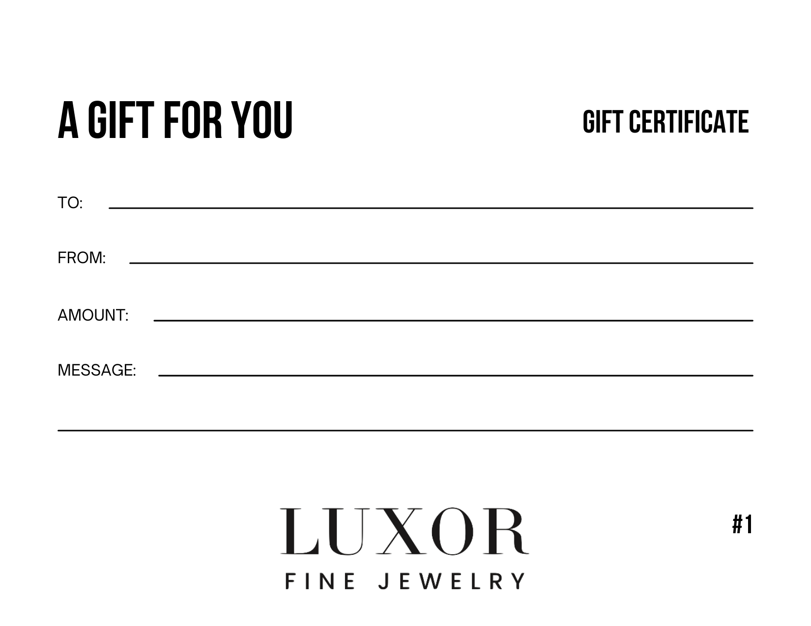Luxor Fine Gift Card