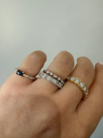 Load image into Gallery viewer, Natural Diamond Emerald Eternity Band
