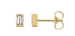 Load image into Gallery viewer, Natural Baguette Diamond Bezel Studs

