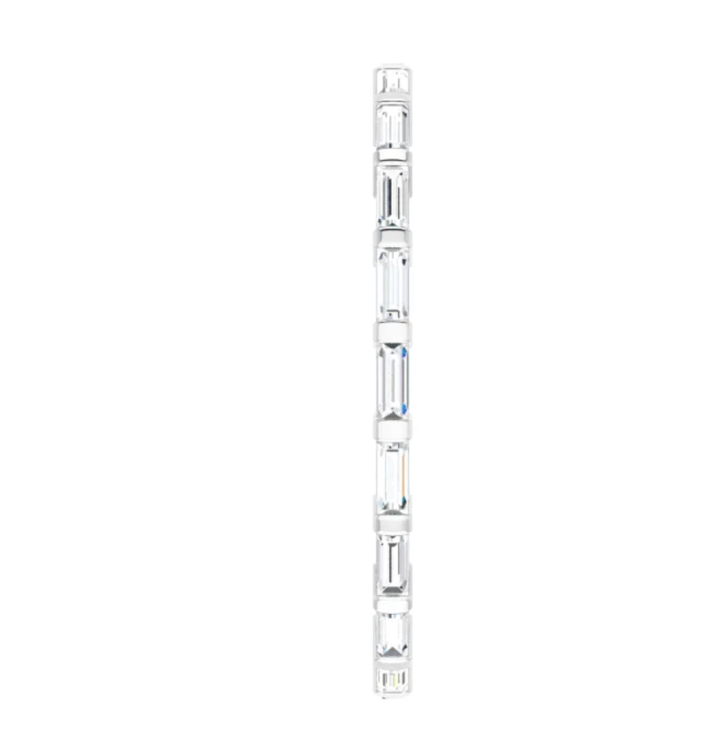 Natural 3/8ctw Baguette Diamond Eternity Band