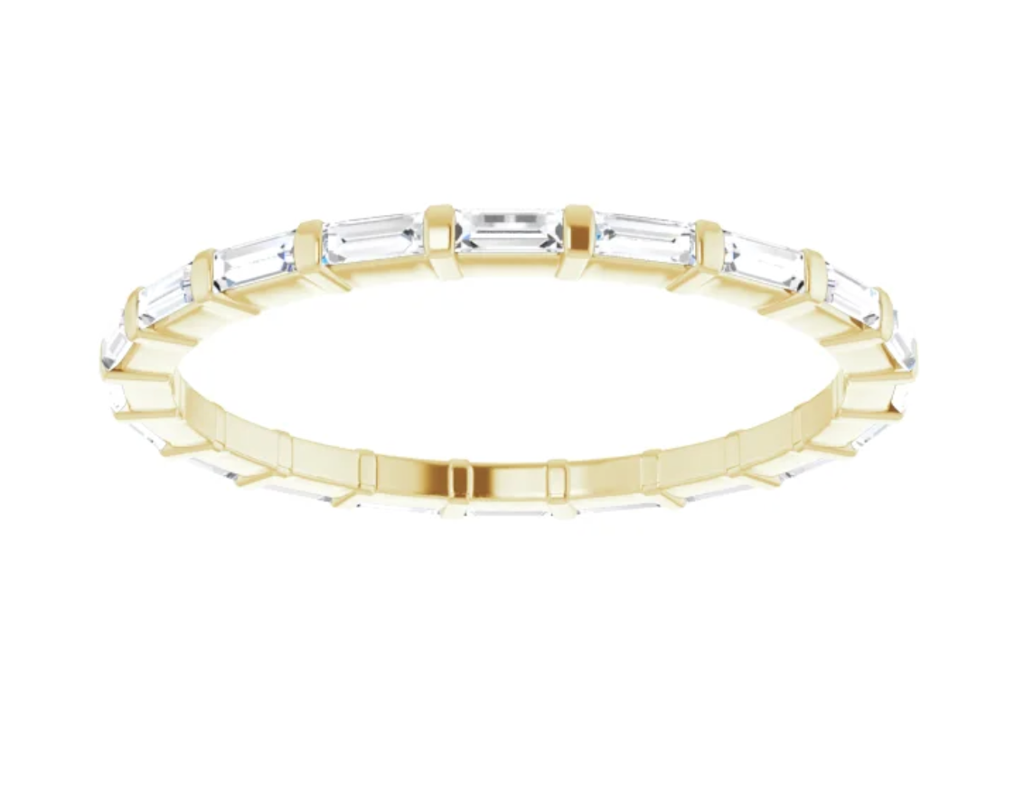 Natural 3/8ctw Baguette Diamond Eternity Band