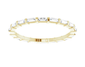 Natural 3/8ctw Baguette Diamond Eternity Band