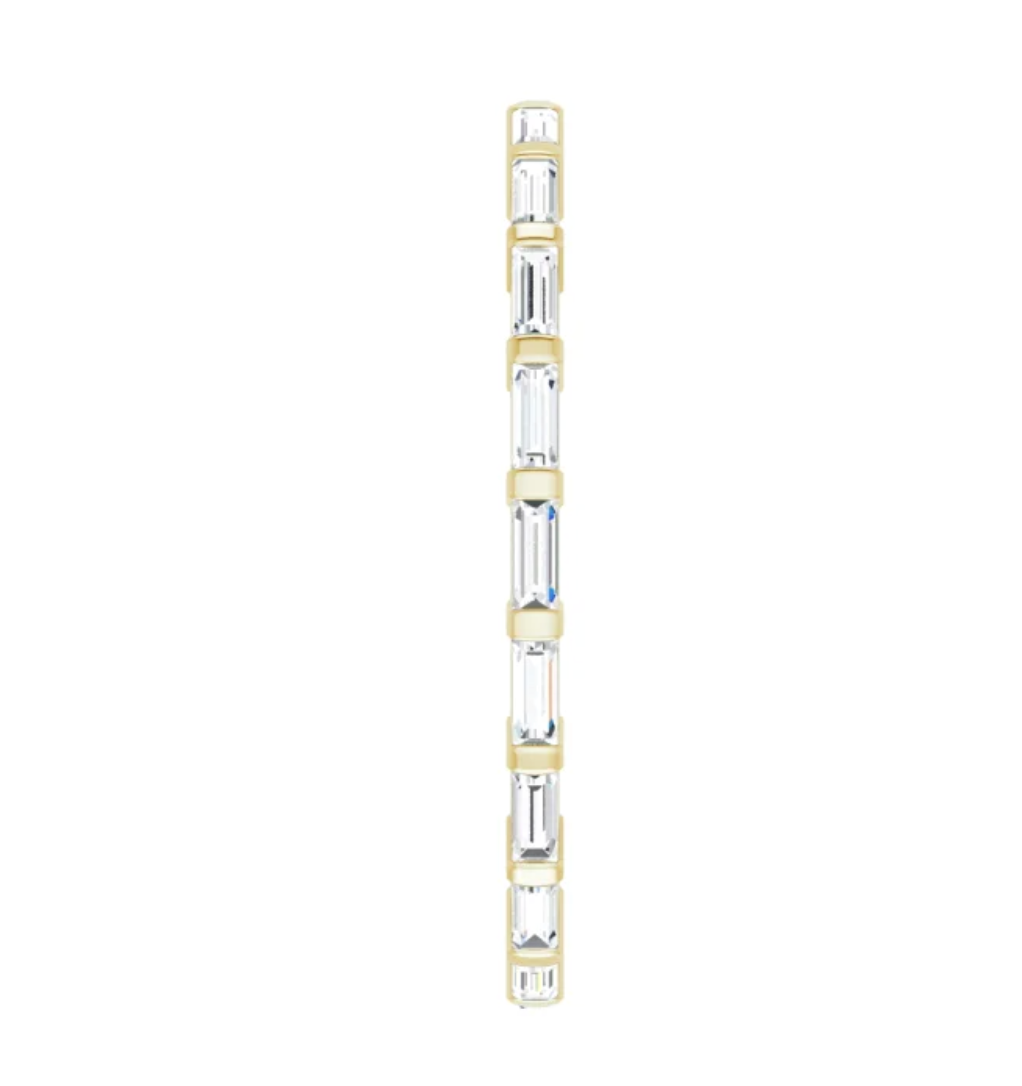 Natural 3/8ctw Baguette Diamond Eternity Band