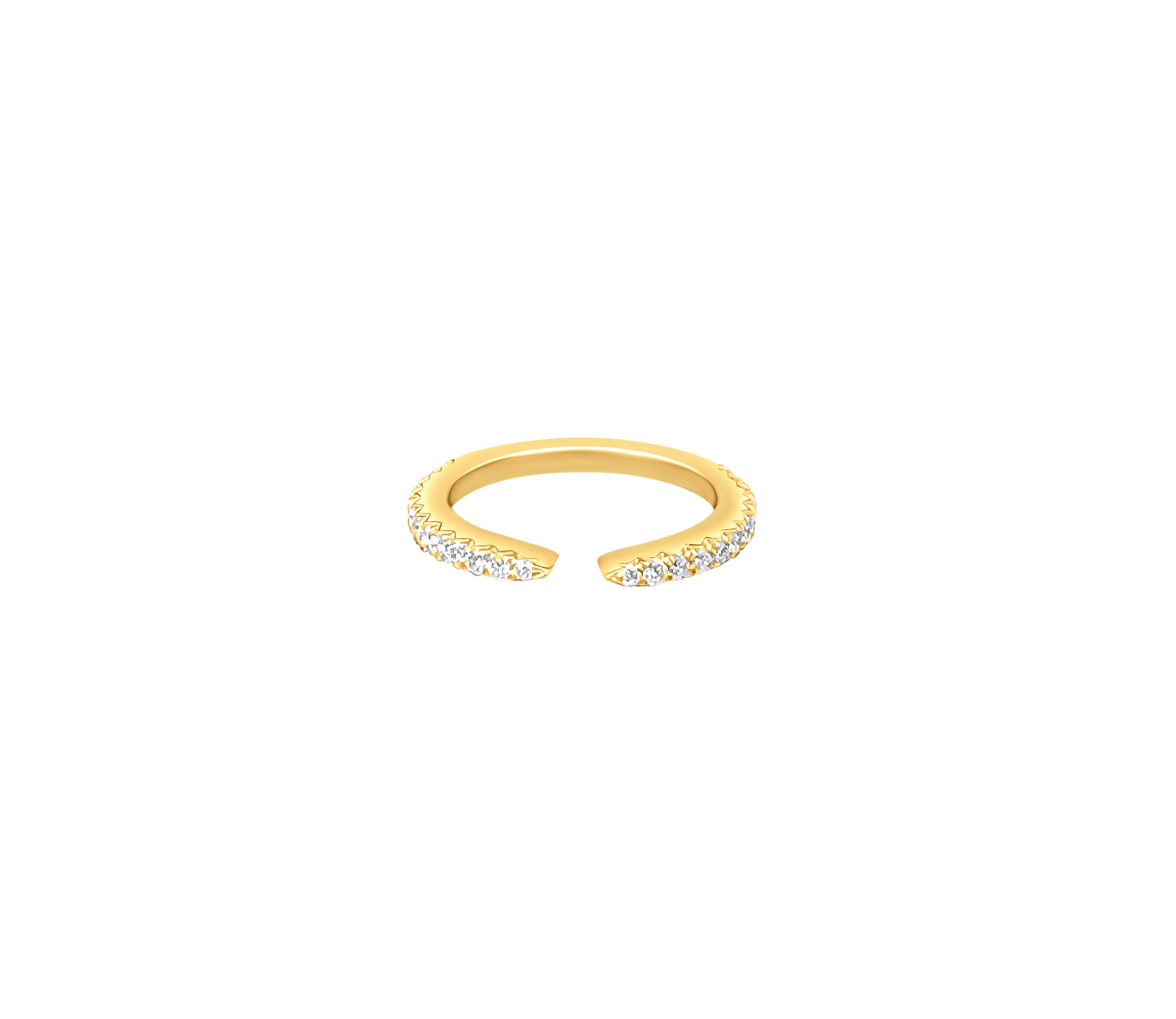 Natural Round Diamond Negative Space Open Band