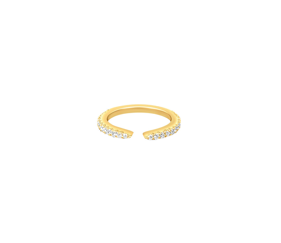 Round Diamond Negative Space Open Band