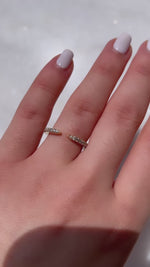 Load and play video in Gallery viewer, Round Diamond Negative Space Open Band
